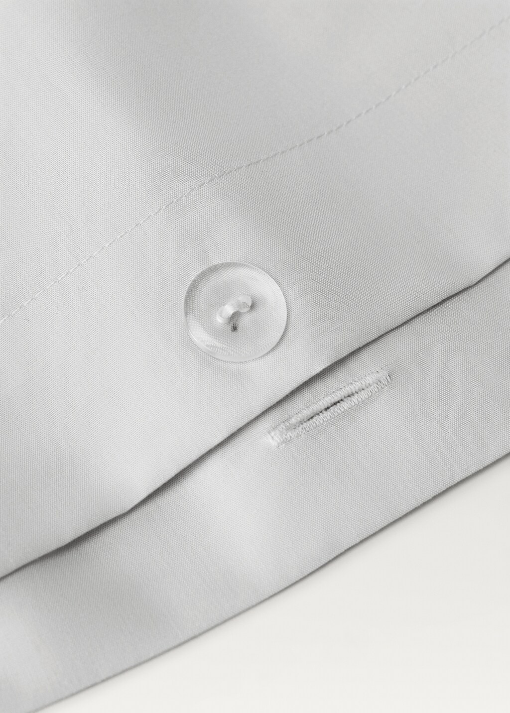 Cotton percale duvet cover with linen trim for 180/200 cm bed - Pink