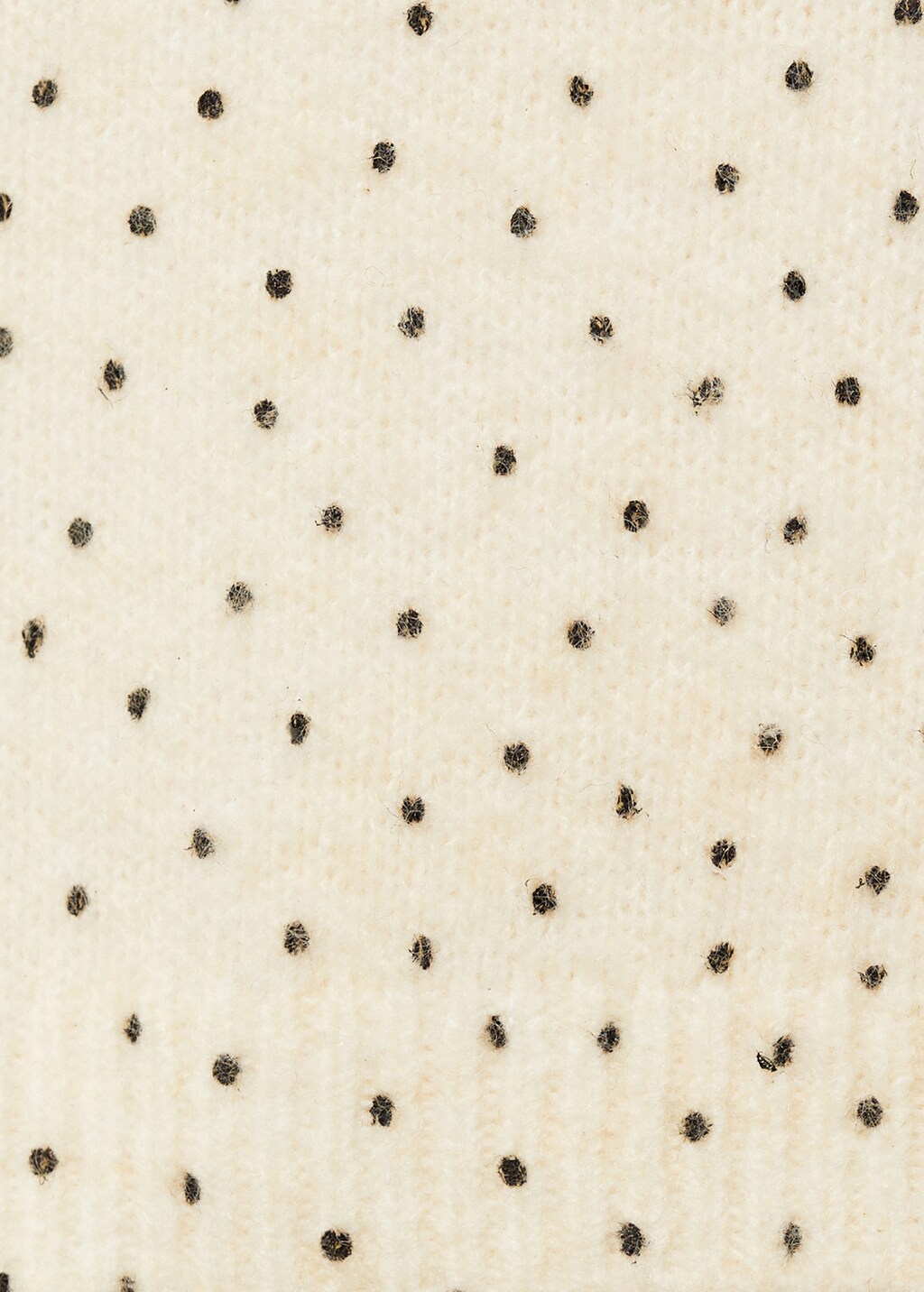 Polka-dot knitted sweater - Ecru