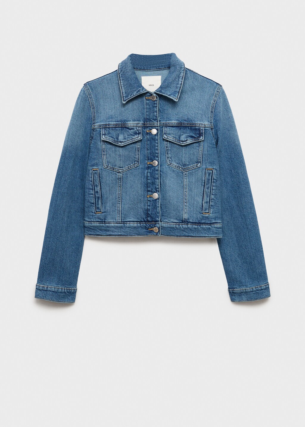 Crop denim jacket - Medium Blue
