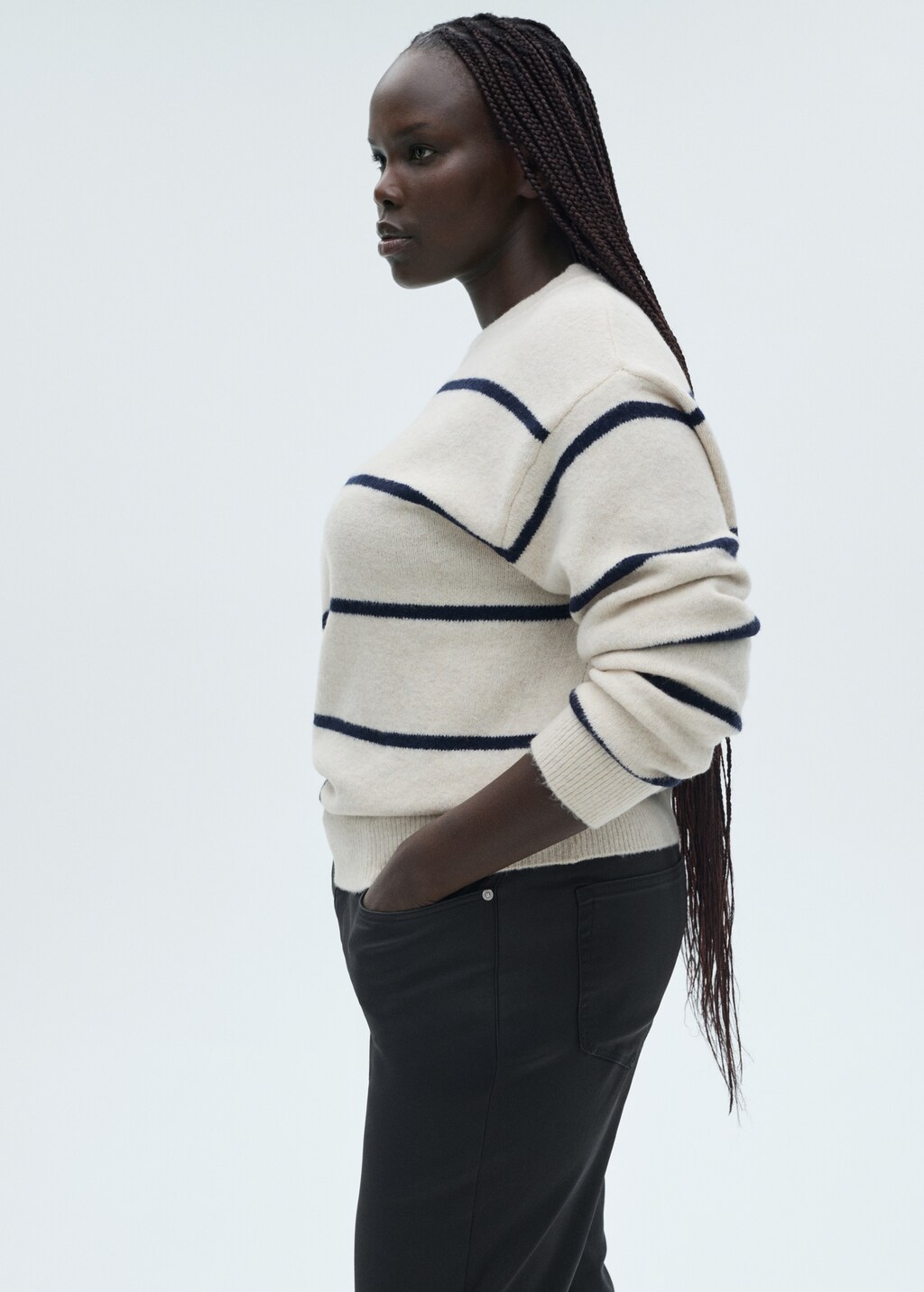 Waxed mid-rise skinny jeans - Black