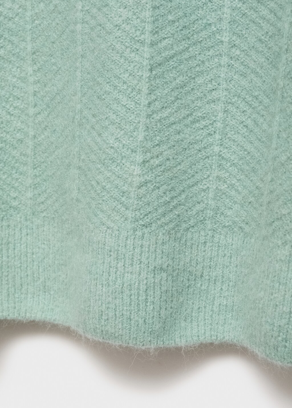 Structured knitted sweater - Aqua Green
