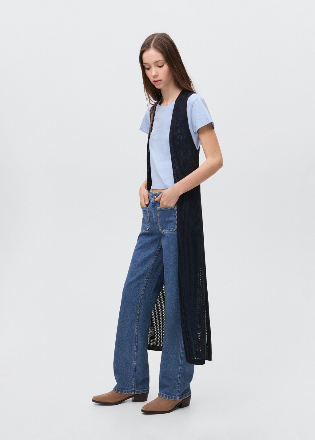 Long gilet - Dark Navy