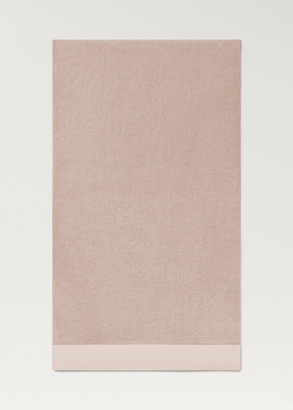 Bath towel with linen trim - Sky Blue