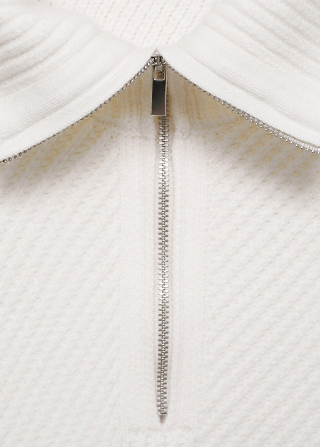 Striped ribbed-knit sweater - Ecru