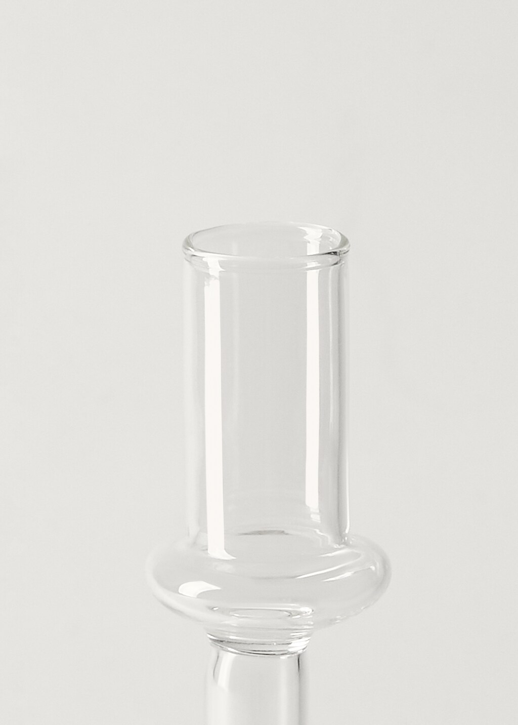 Large borosilicate candlestick - Orange