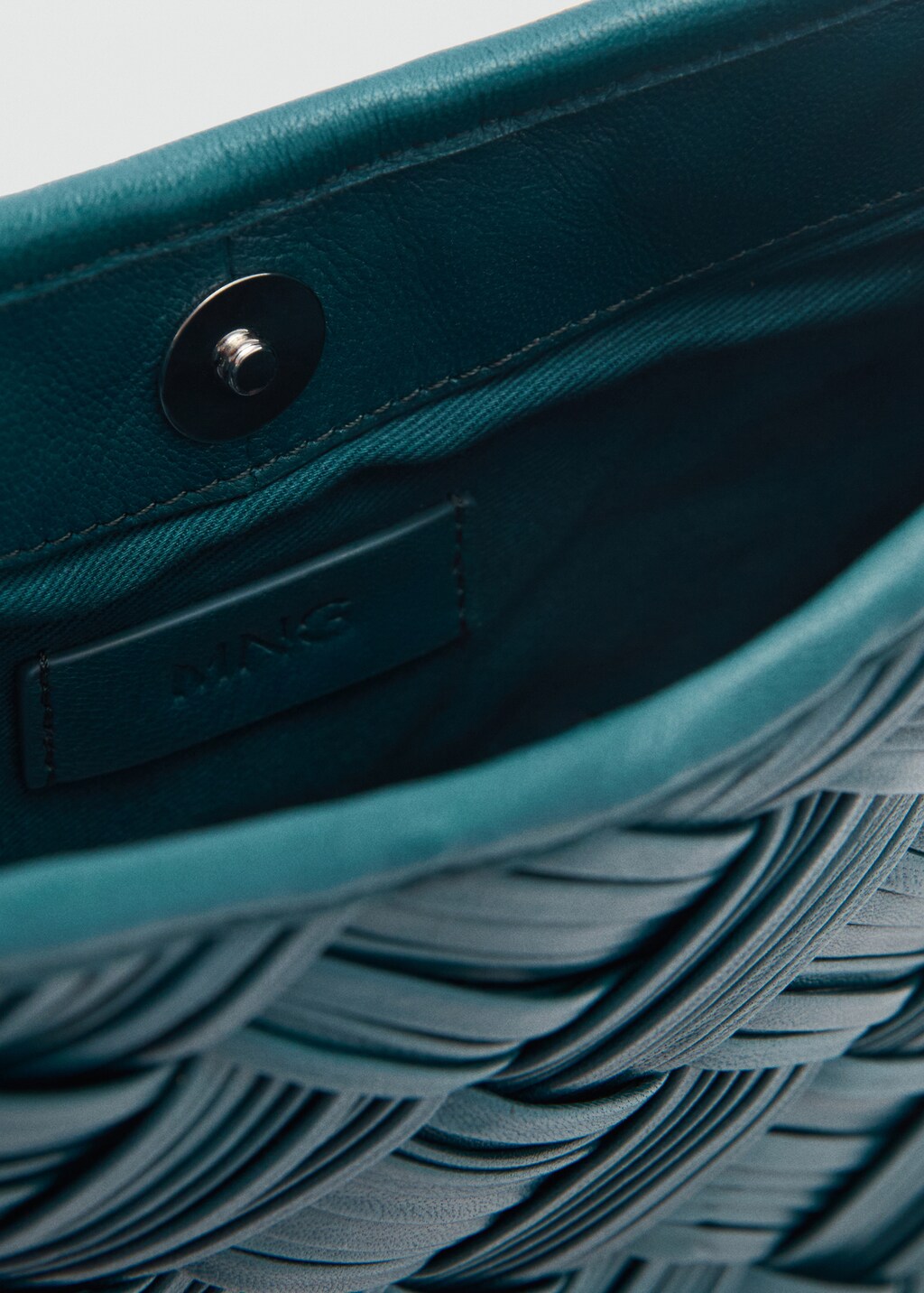 Braided leather bag - Black