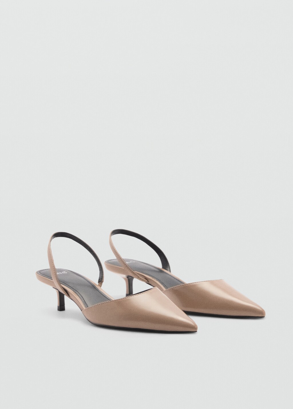 Kitten-heel pointed shoes - Light/Pastel Brown