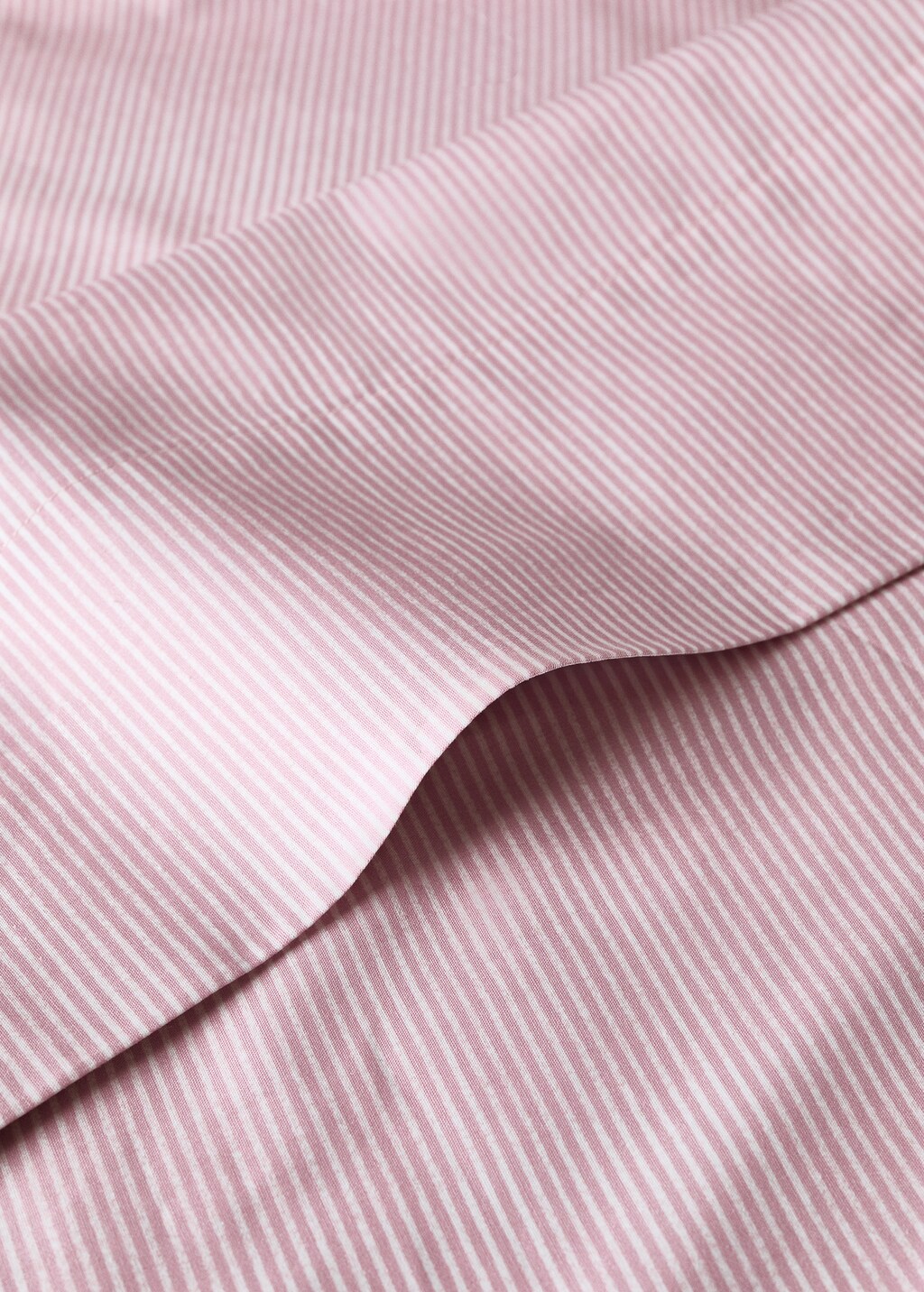 Cotton percale striped children's top sheet for 90 cm bed - Aqua Green