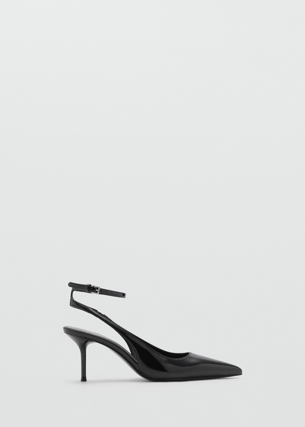 Patent leather-effect heeled shoes - Black