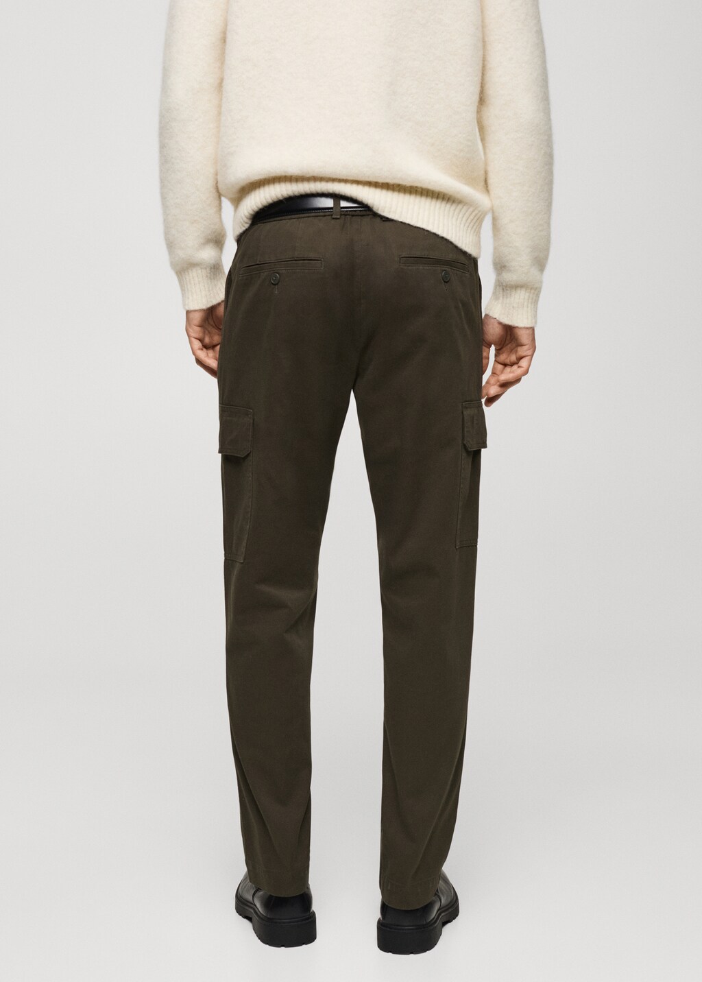 Straight-fit cargo trousers - Khaki