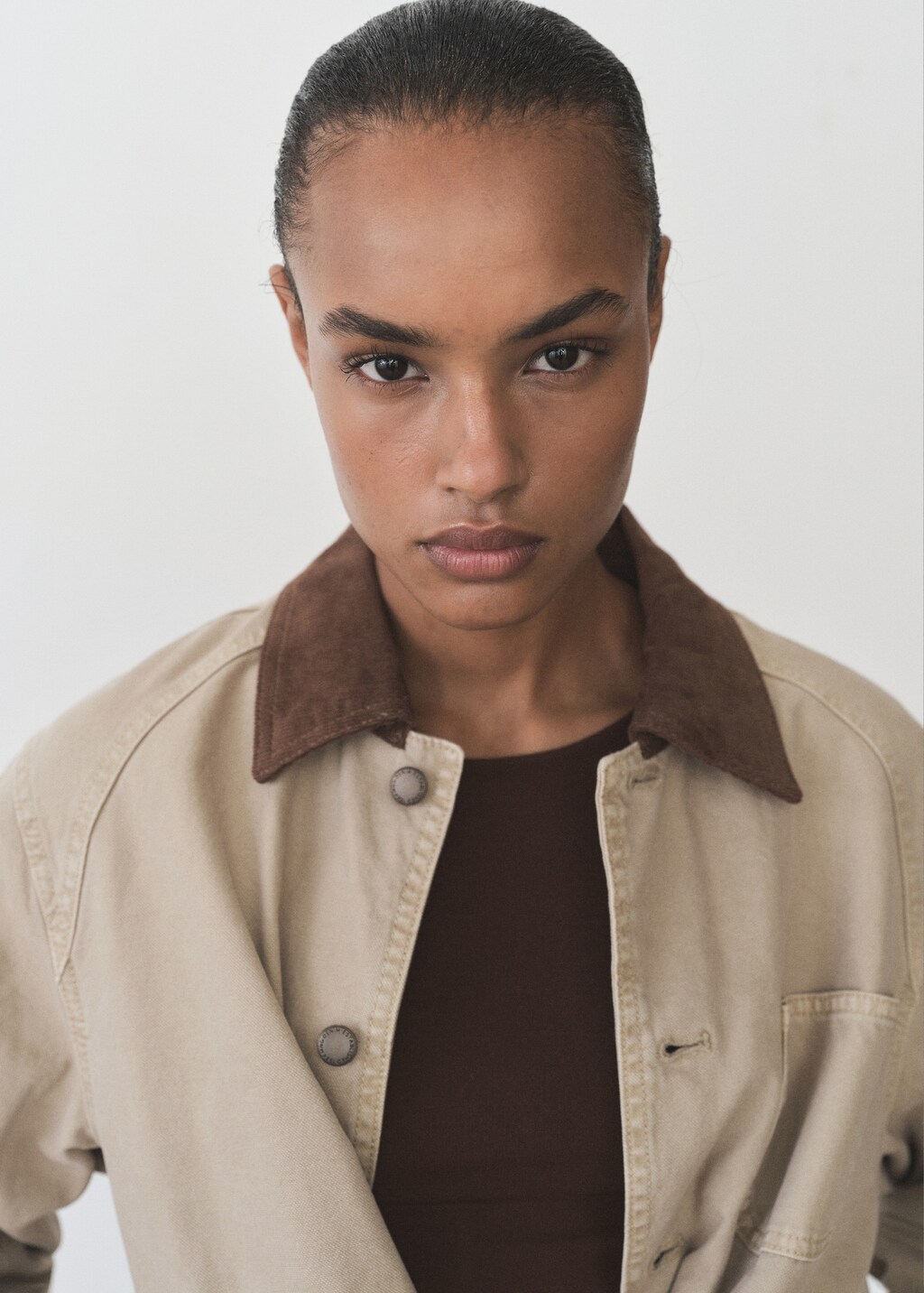 Fine-knit fitted sweater - Ecru