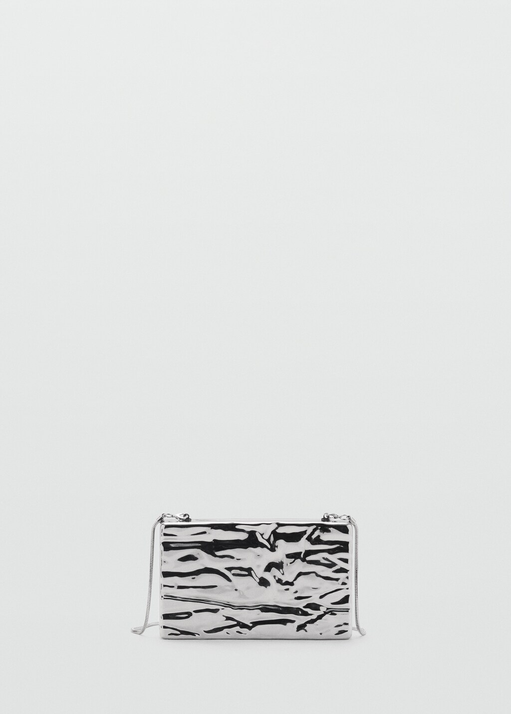 Textured clutch bag - Silver