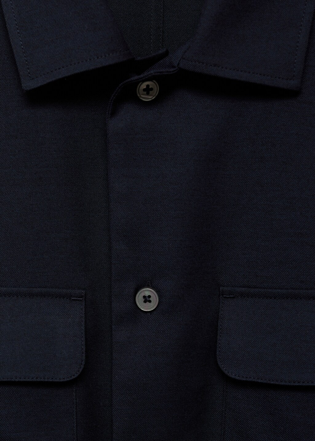 Slim-fit overshirt with pockets - Dark Heather Grey