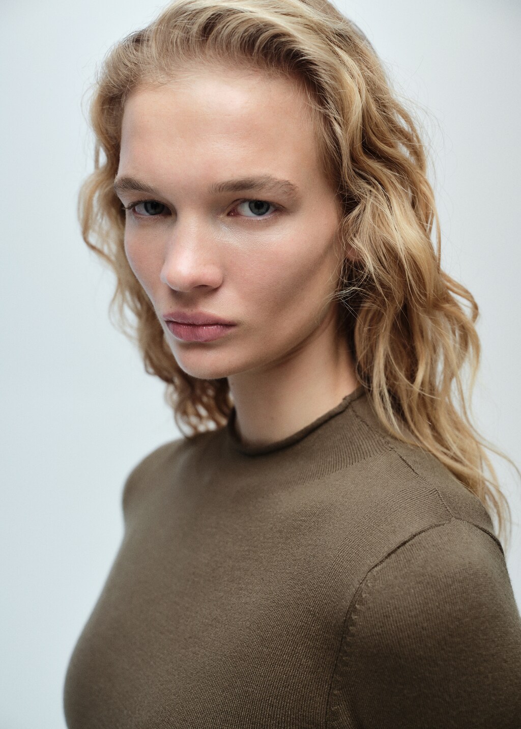 Side slit knit dress - Black