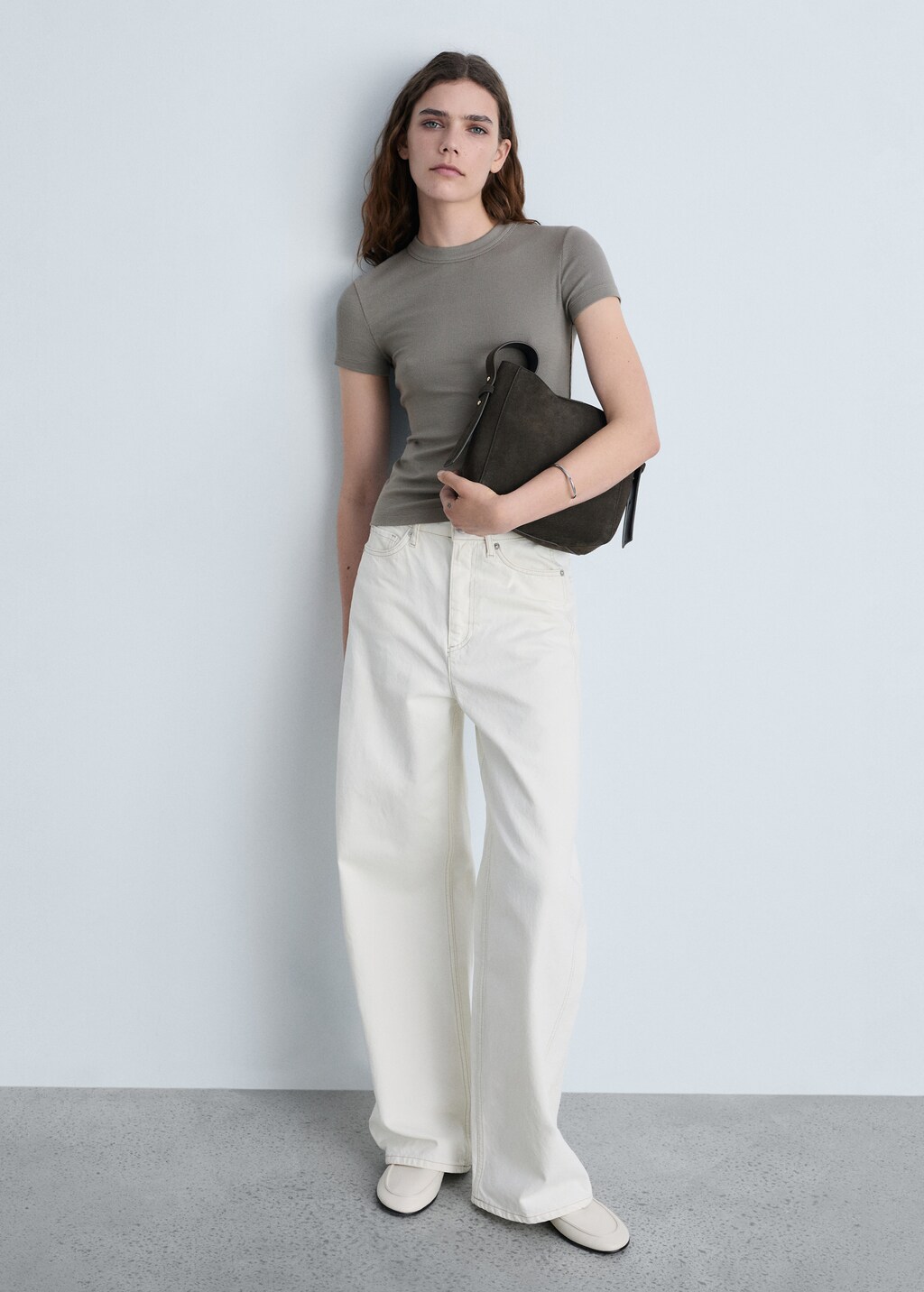 Short-sleeved fitted t-shirt - Pastel Pink