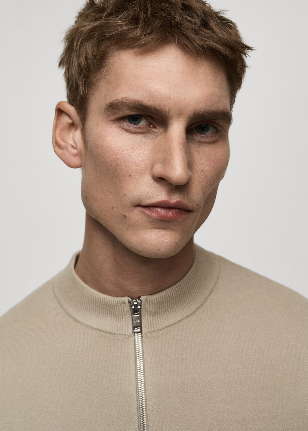 Zipped knit cardigan - Black