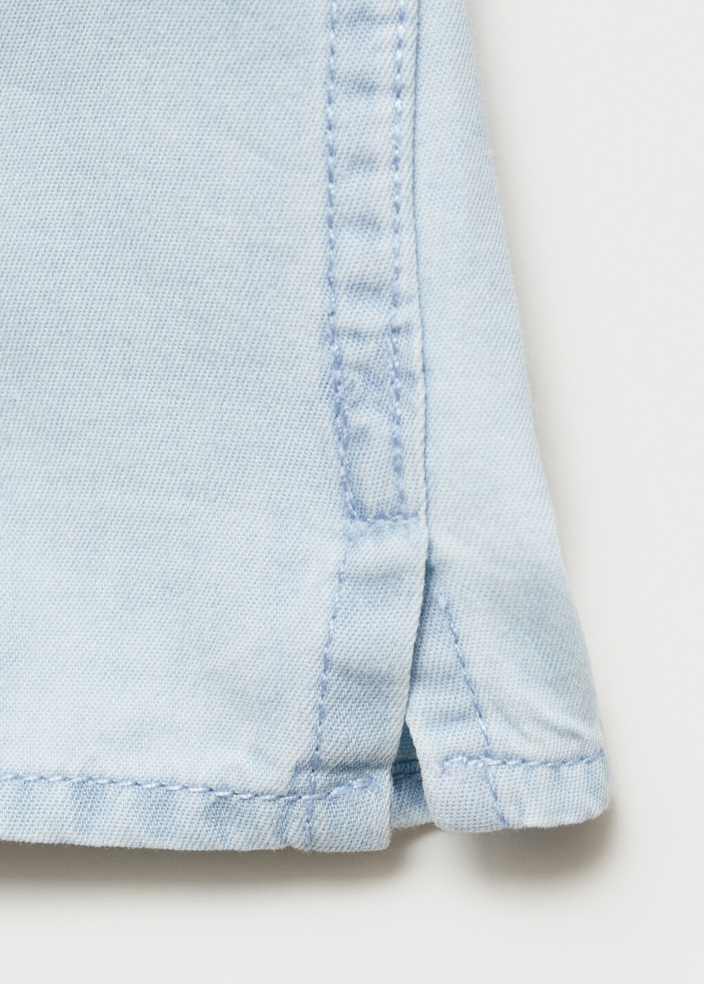 Slim-fit denim shirt - Light Blue