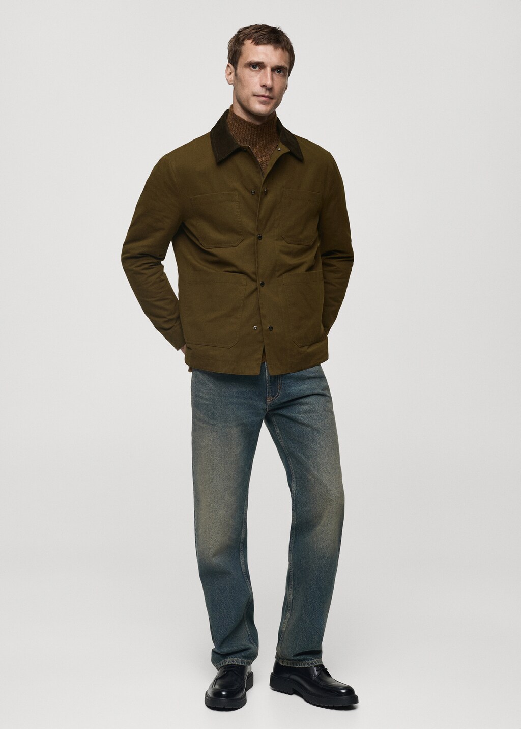 Water-repellent cotton jacket - Khaki