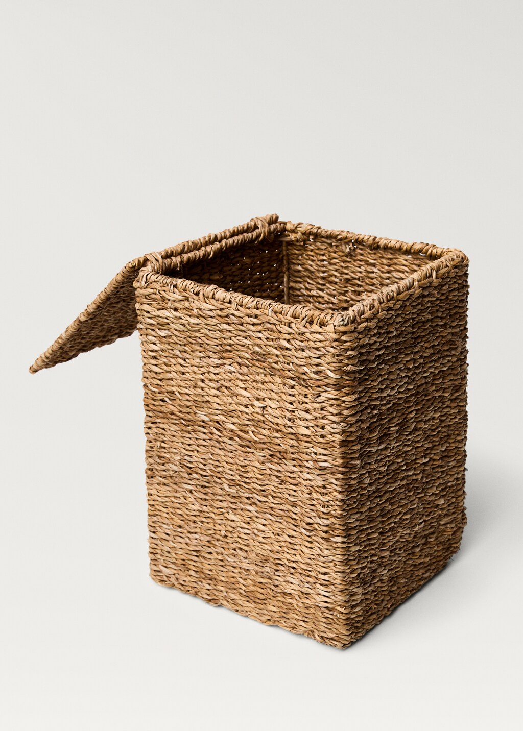Seagrass basket with lid - Brown