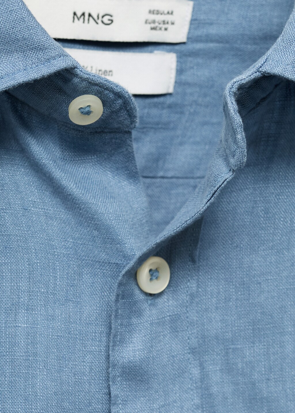 100% linen regular-fit shirt - Curry