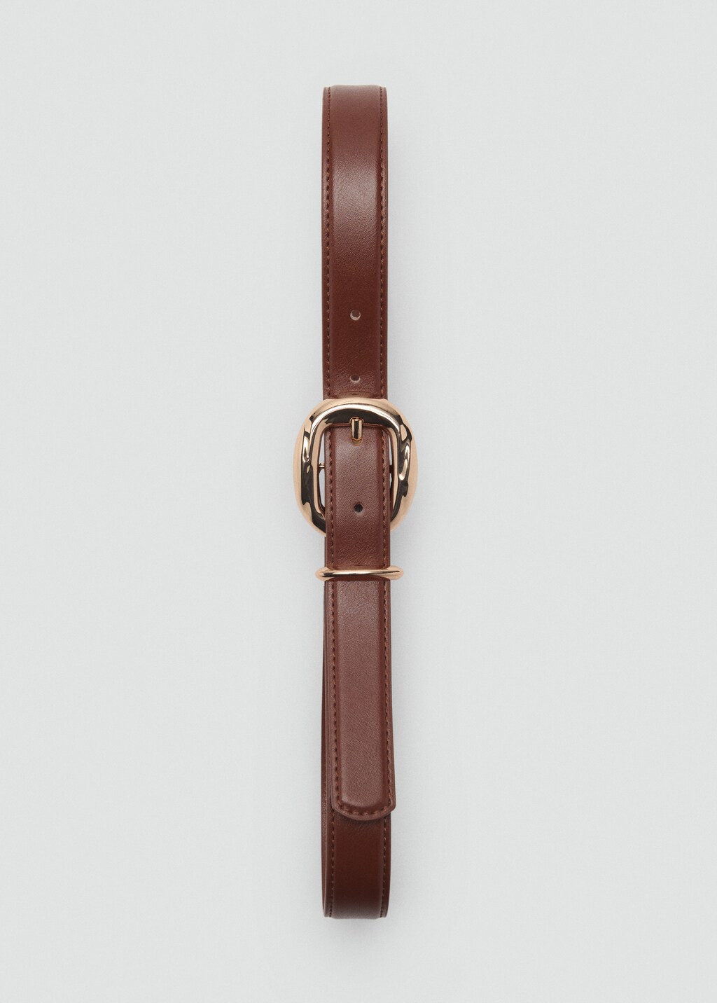 Rounded buckle belt - Black