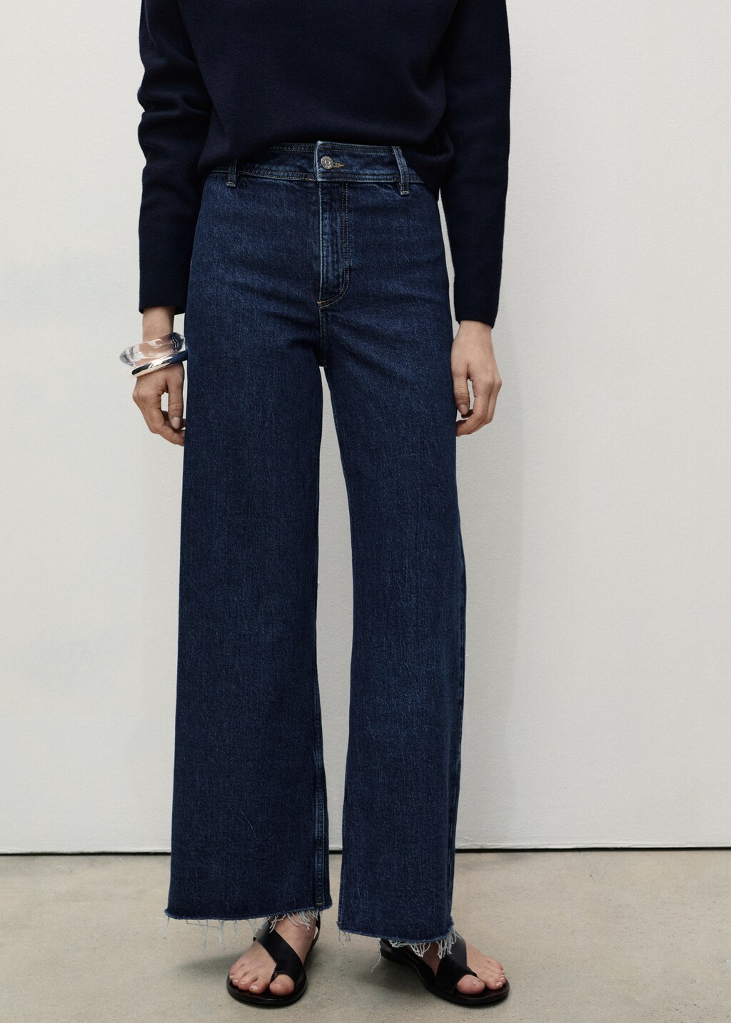 Catherin culotte high-rise jeans - Black denim