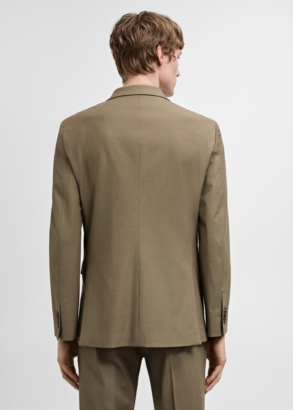 Stretch-fabric slim-fit suit jacket - Dark Navy