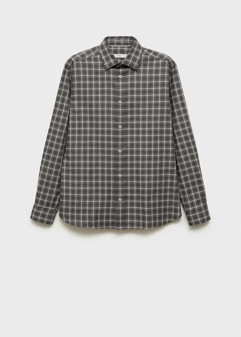 Regular fit check cotton shirt - Dark Navy