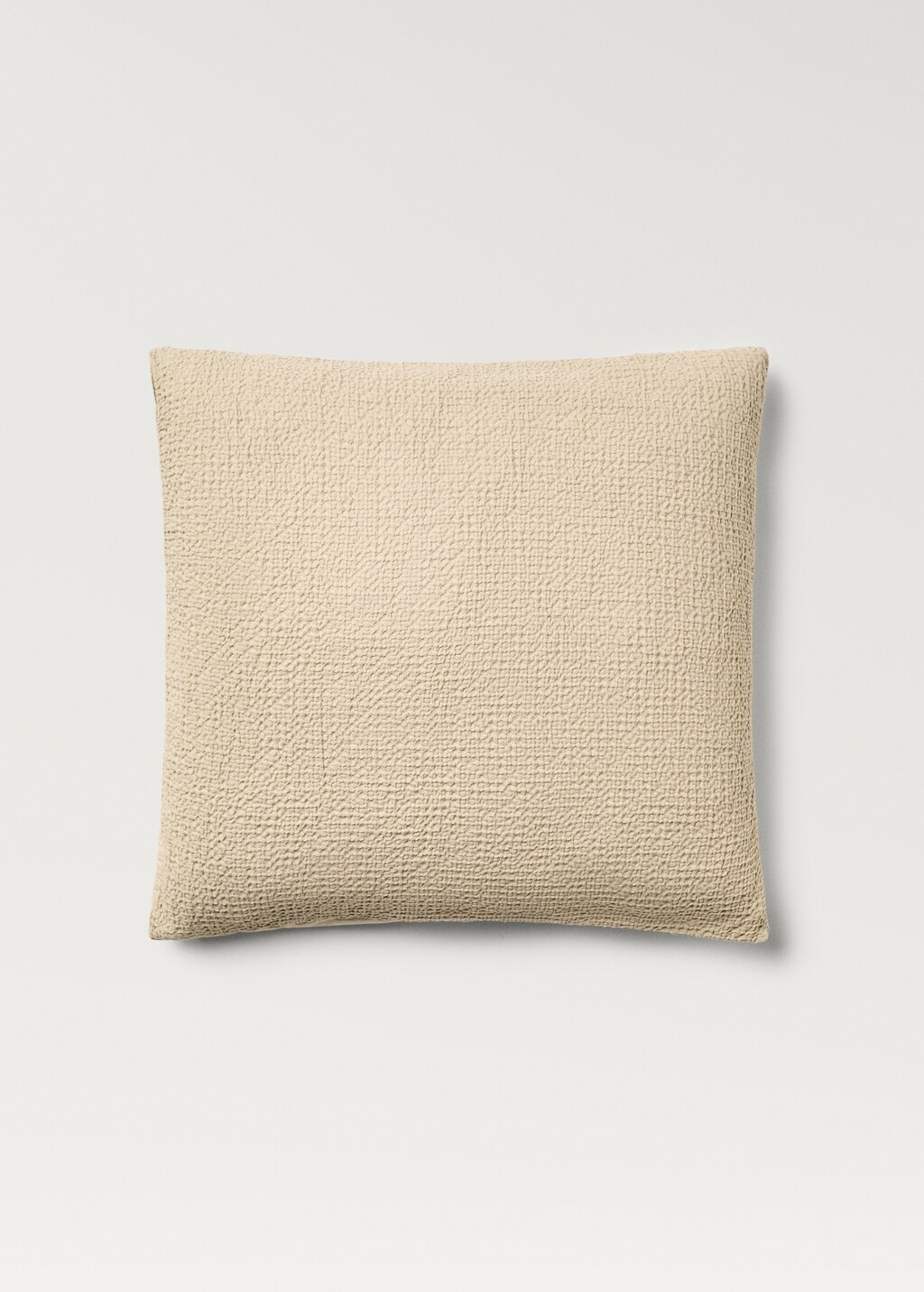 Cotton percale waffle pillowcase, 60x60 cm - Pink