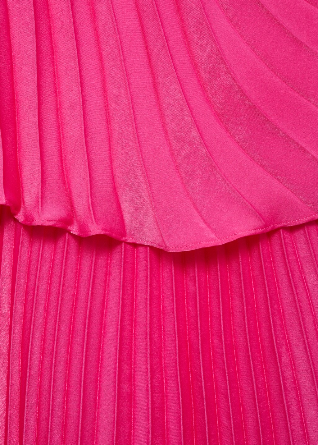 Long cape flared dress - Fuchsia