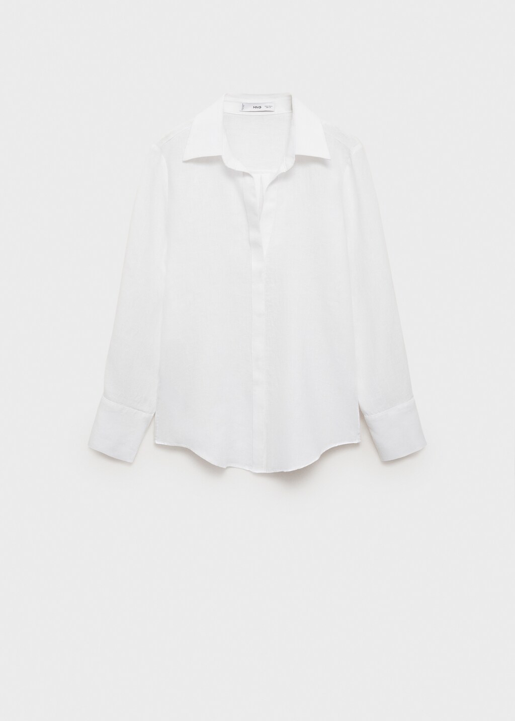 Regular linen shirt - White