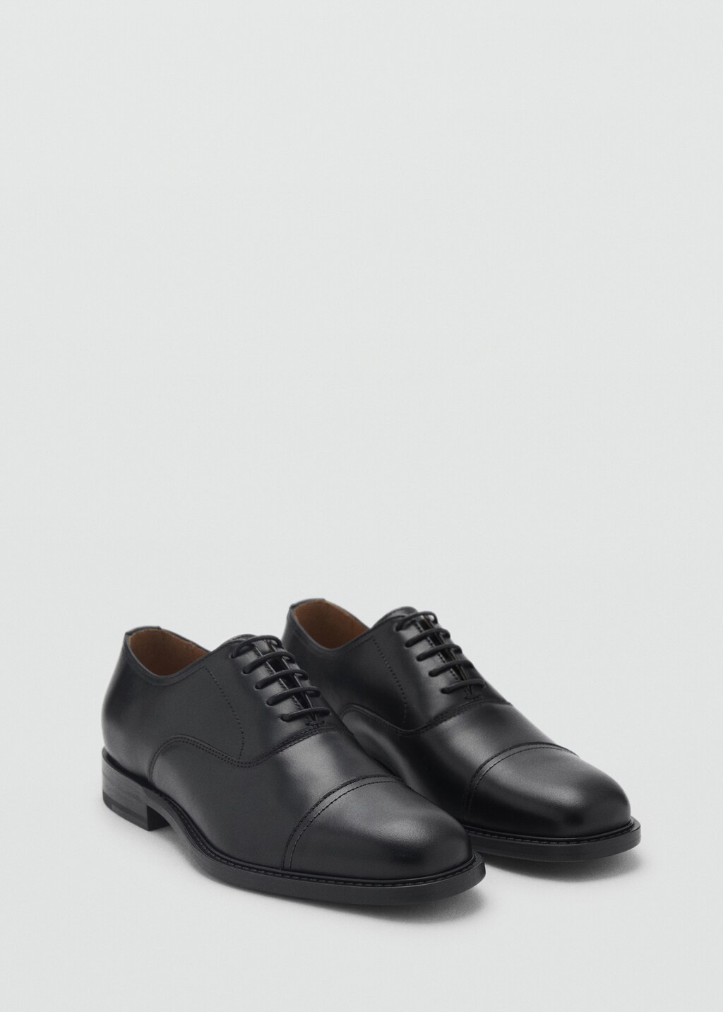 Oxford style leather shoe - Brown