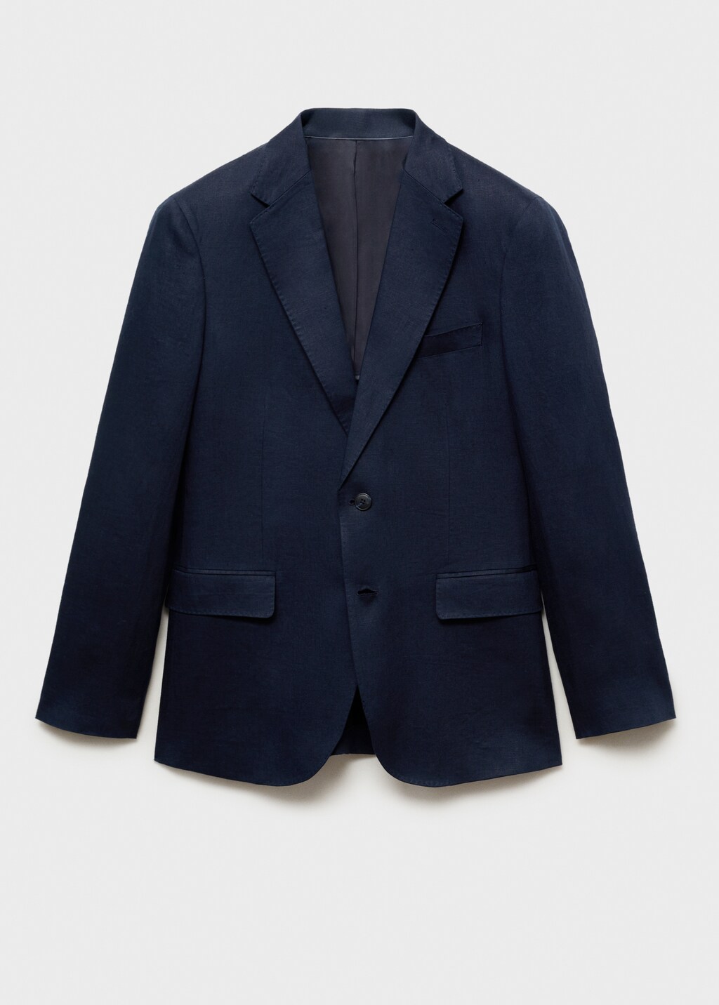 Slim fit 100% linen suit blazer - Khaki