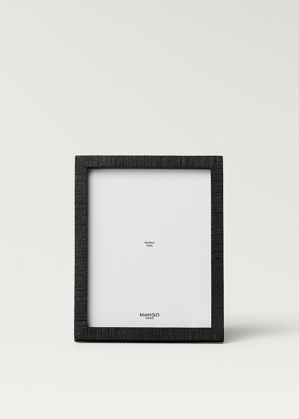 Large textured wood frame - Black