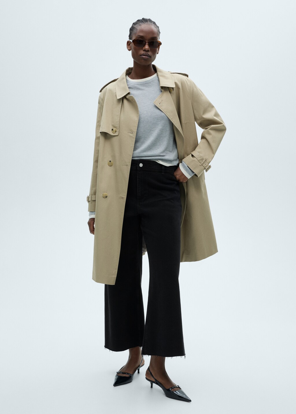 Catherin culotte high-rise jeans - Sand