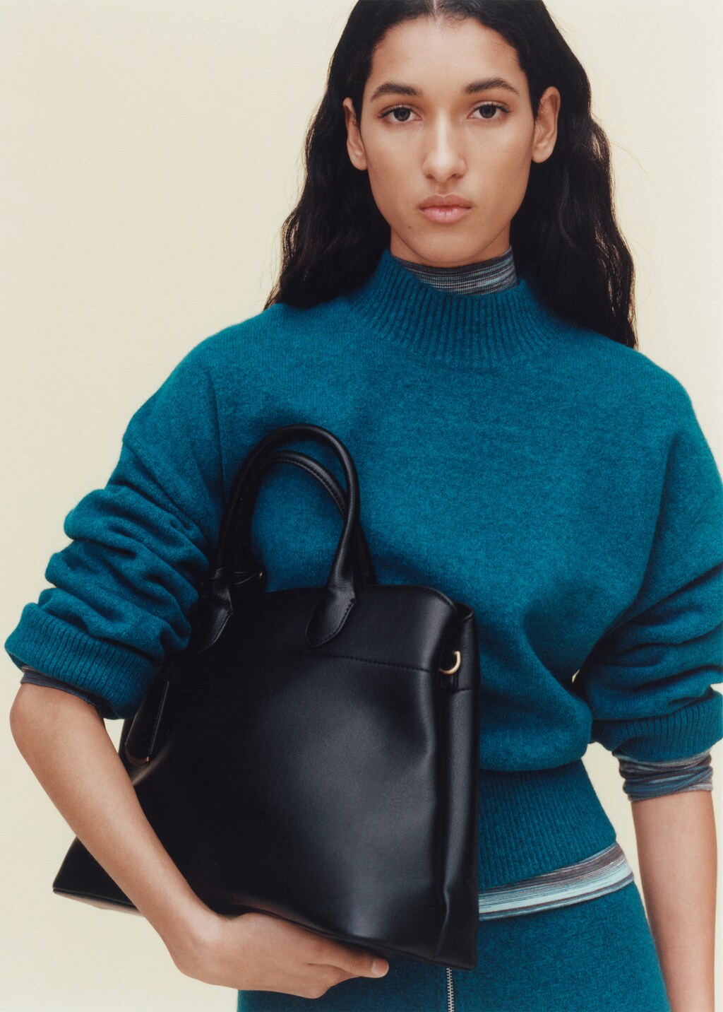 Perkins neck knitted sweater - Sand