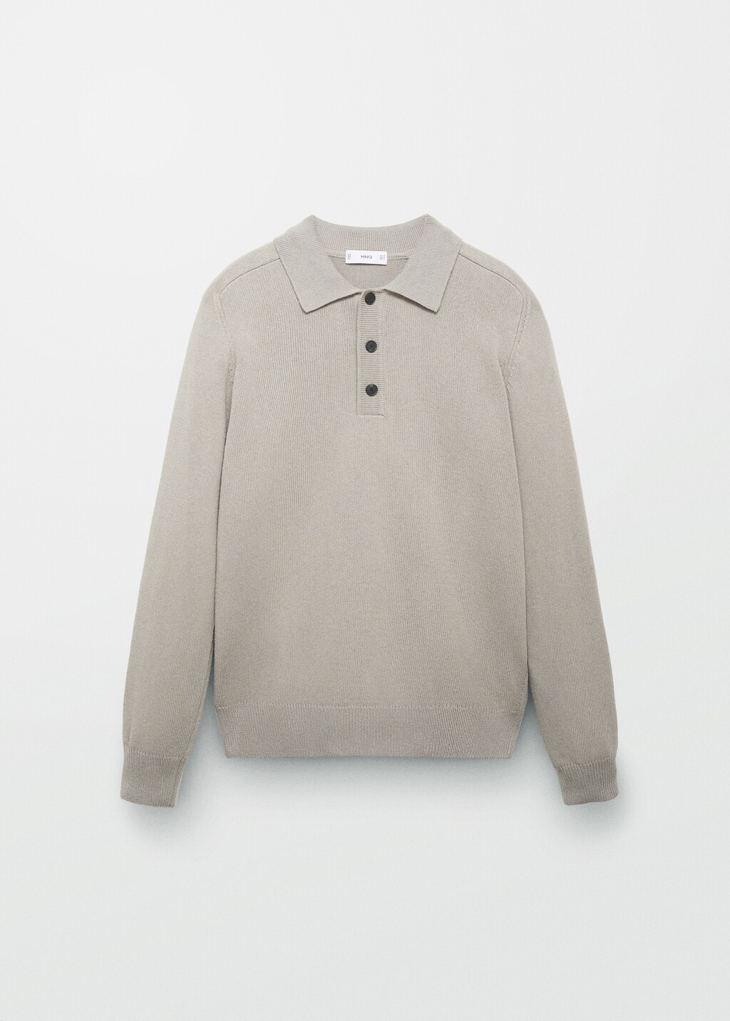 Cotton knitted polo shirt - Night Blue