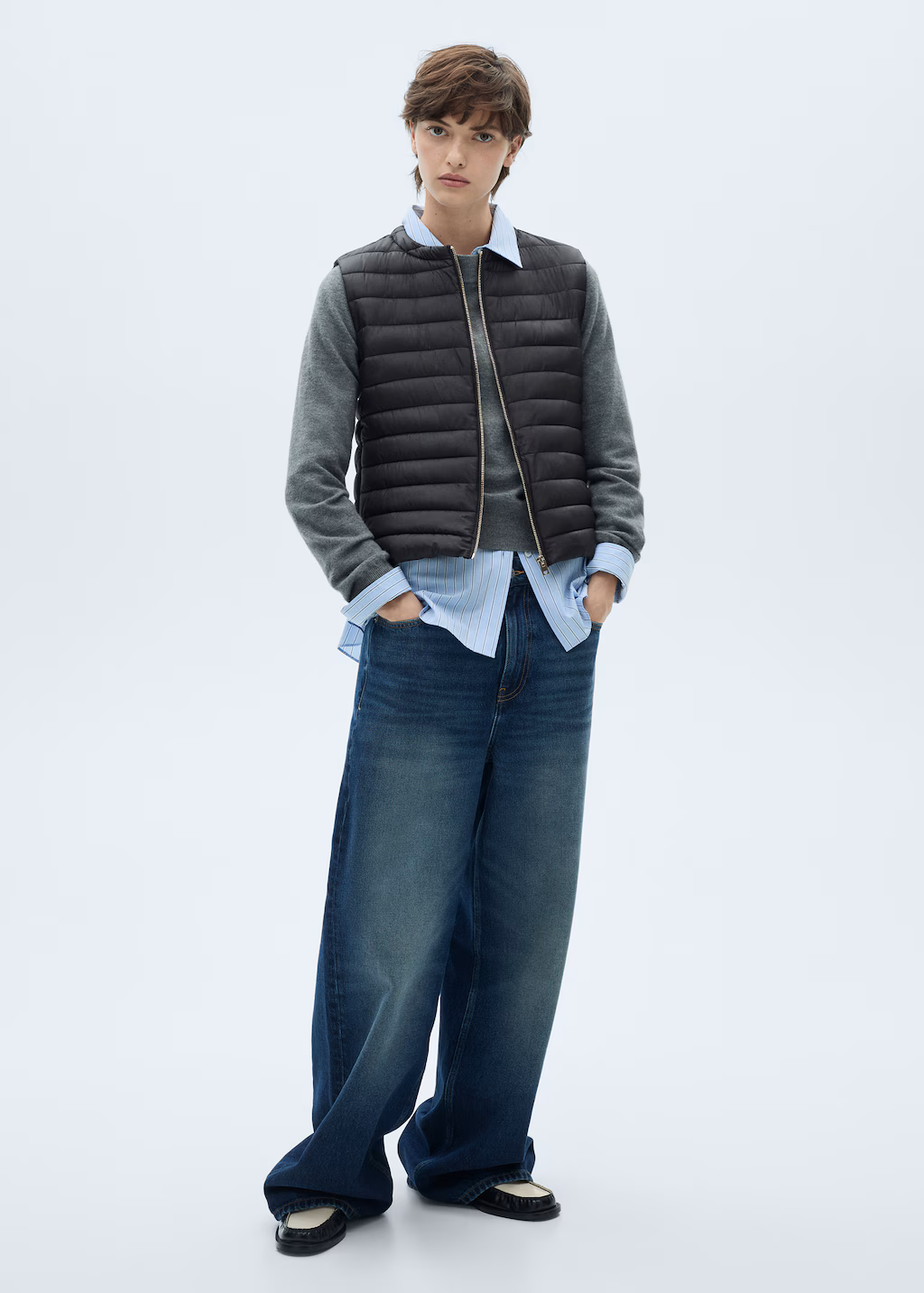 Quilted gilet - Pastel Green