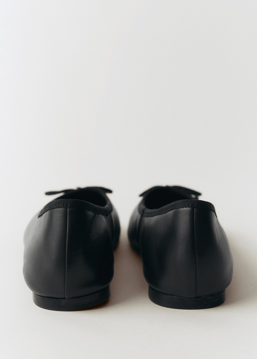 Leather ballet flats with bow - Light/Pastel Brown