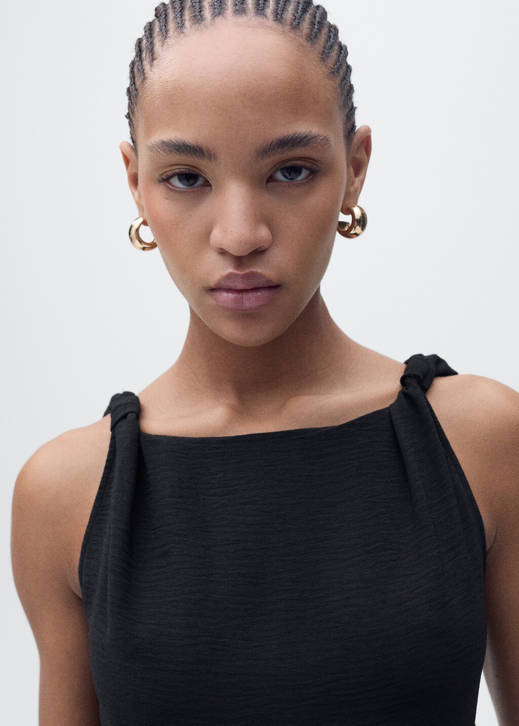 Long asymmetric dress - Black