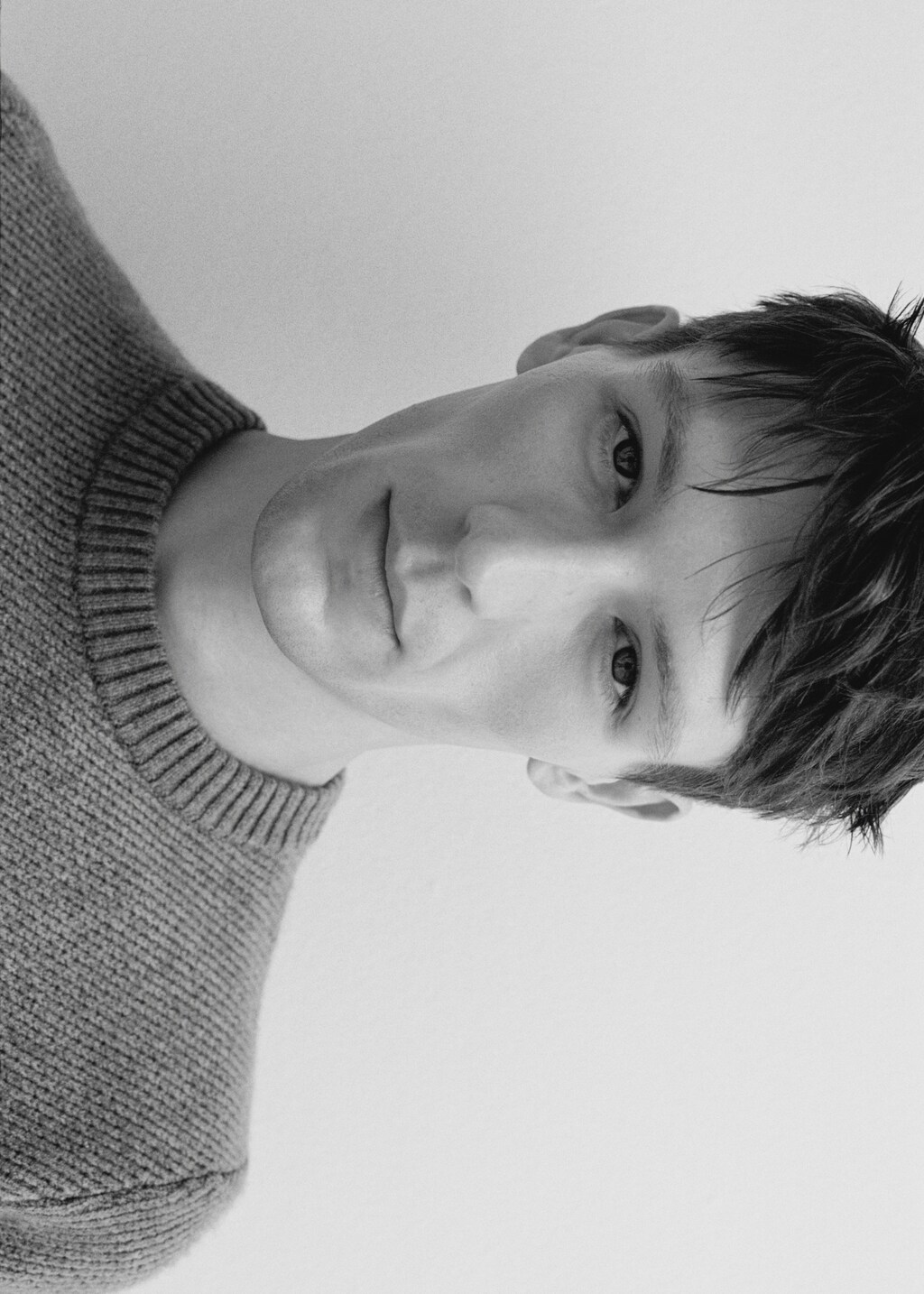 Regular-fit knitted sweater - China Blue