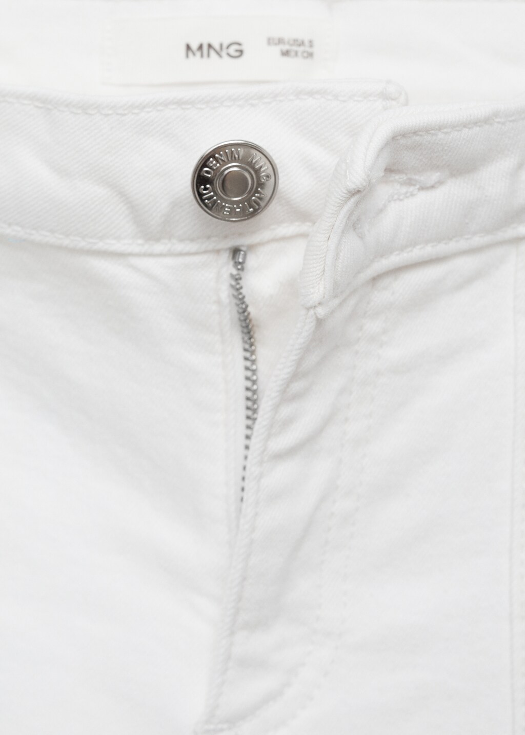 Wideleg low frayed hem jeans - White