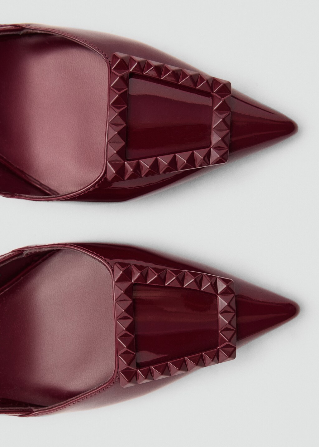 Patent leather slingback-heeled shoes - Grey