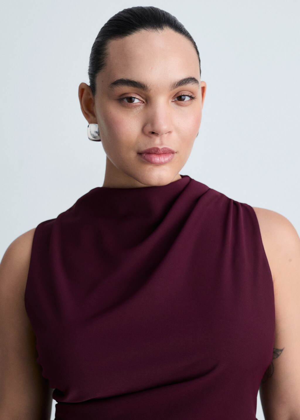 Belt long jumpsuit - Wine