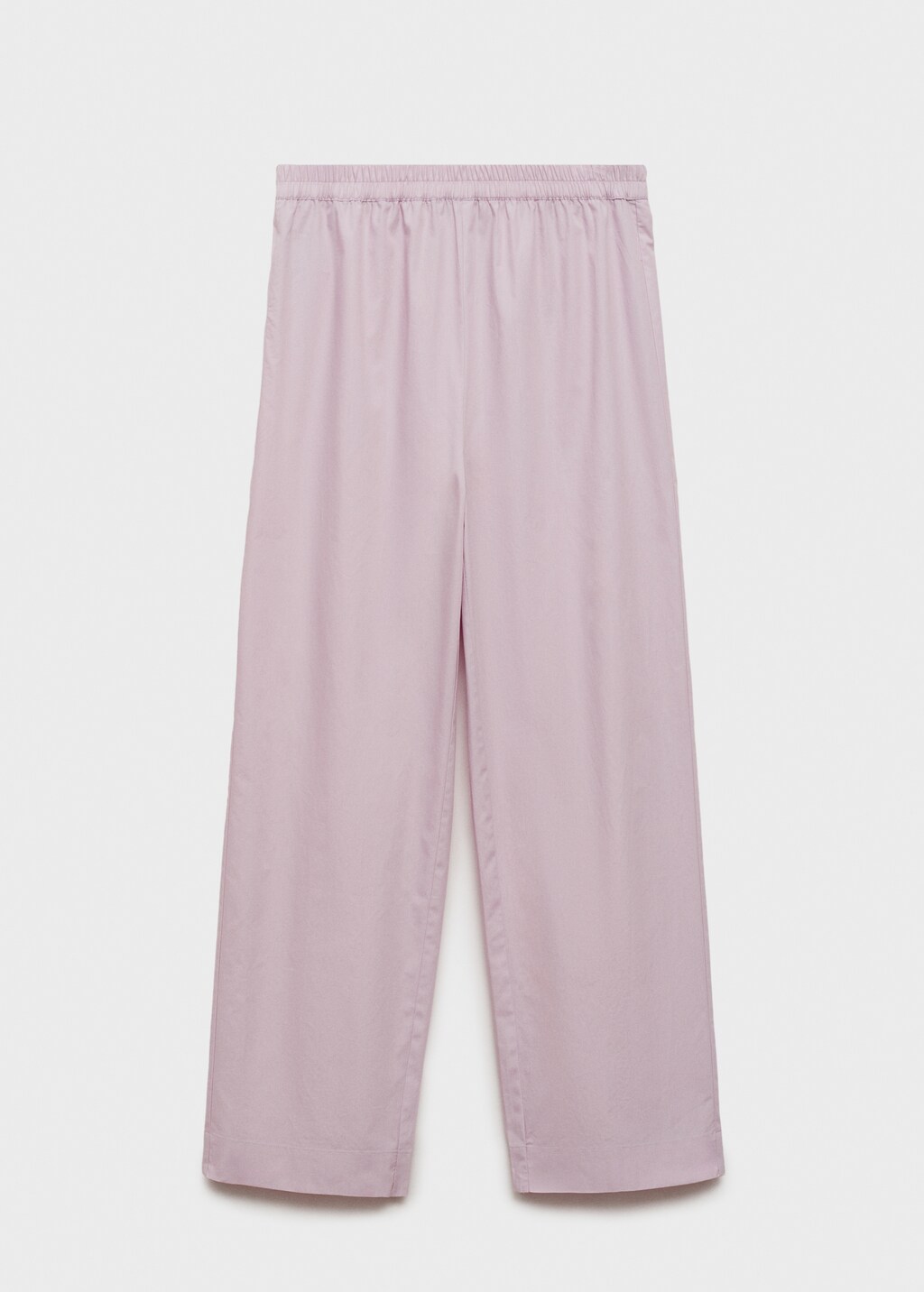 Garment-washed cotton trousers - Vanilla