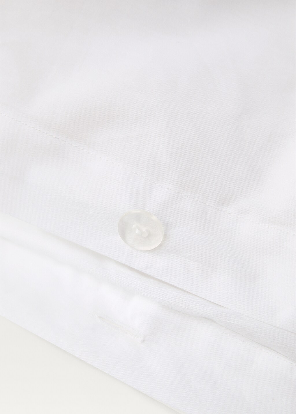 150cm cotton percale duvet cover - White