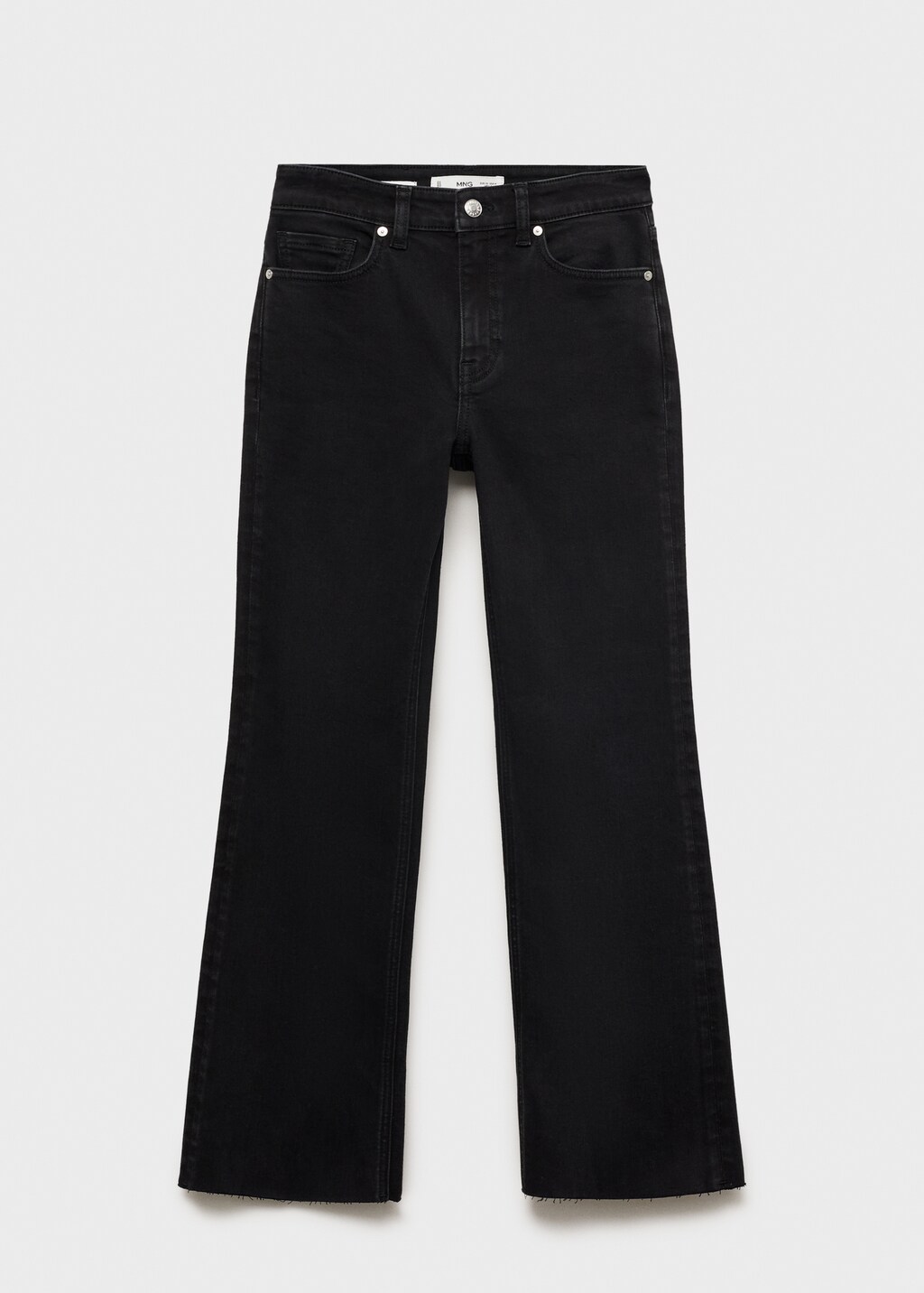 Sienna waxed flared cropped jeans - Black
