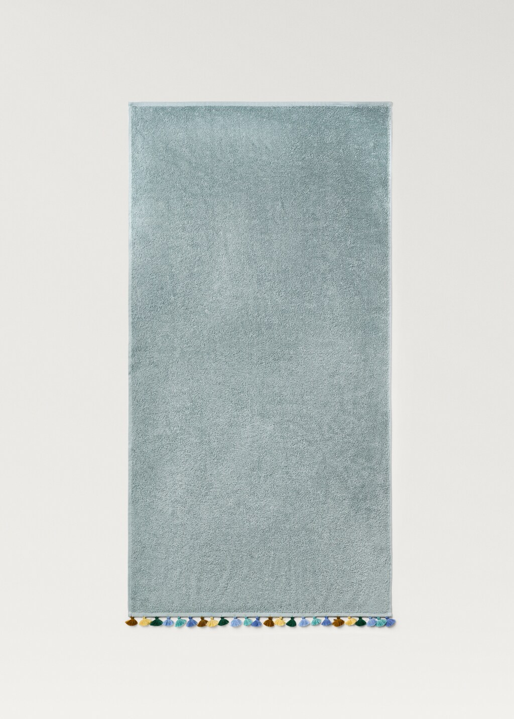 Children's bath towel cotton pompoms multicolor - Pale Pink