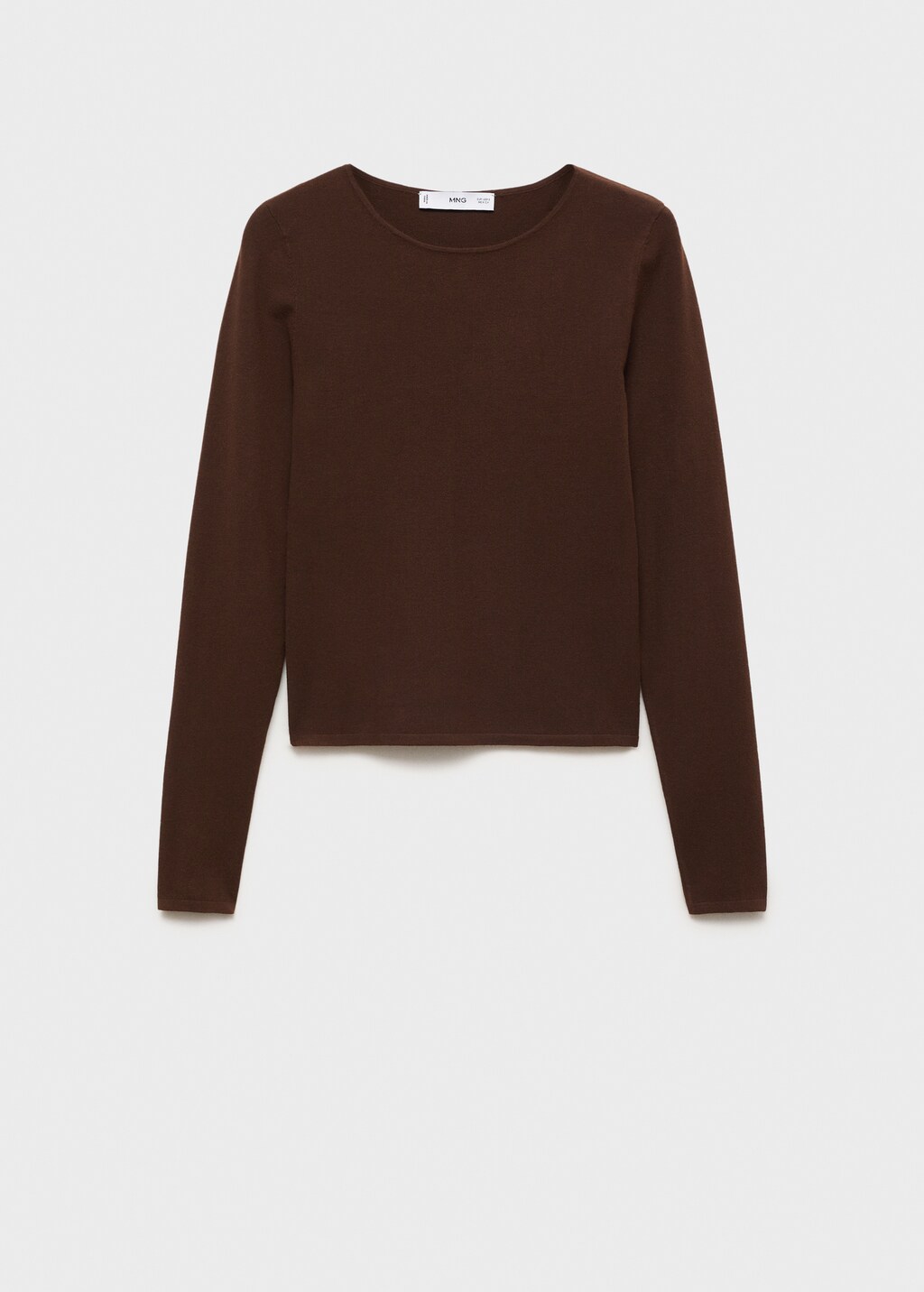 Fine-knit fitted sweater - Ecru