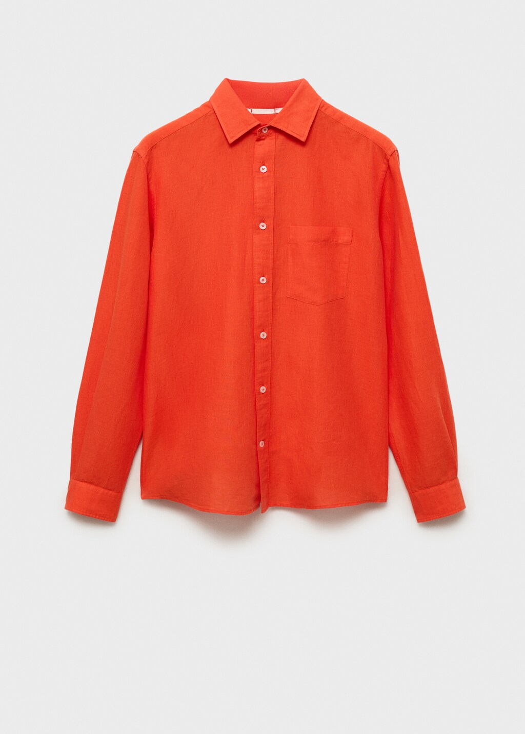 Classic-fit linen shirt - Ink Blue